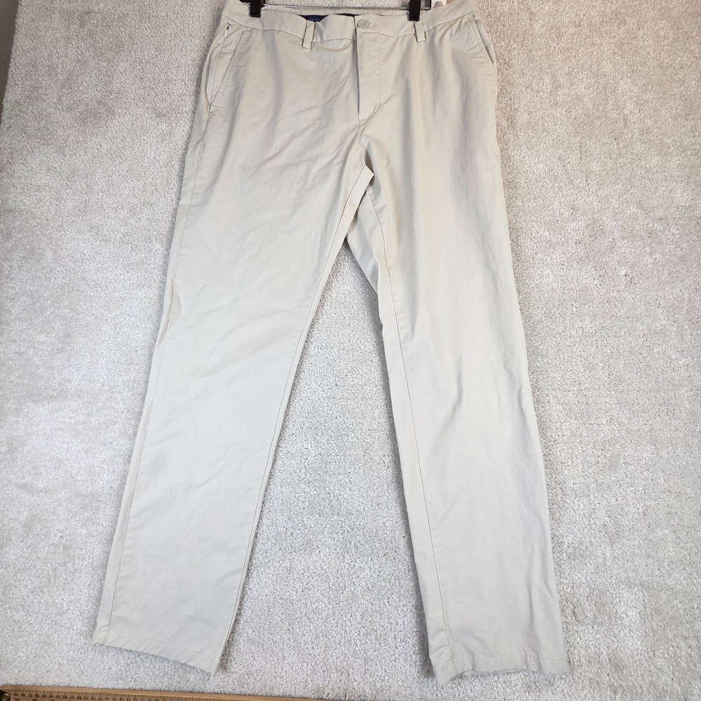 Vineyard Vines Mens On-The-Go Chino Pants Tan Stretch 36x31